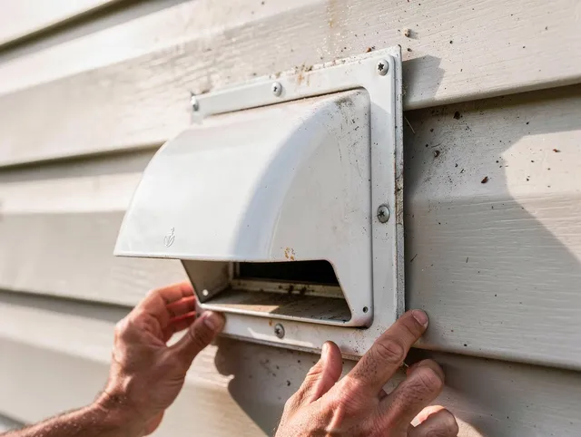 Twinsburg Dryer Vent Cleaning technician delivering thorough residential dryer vent cleaning service in Twinsburg